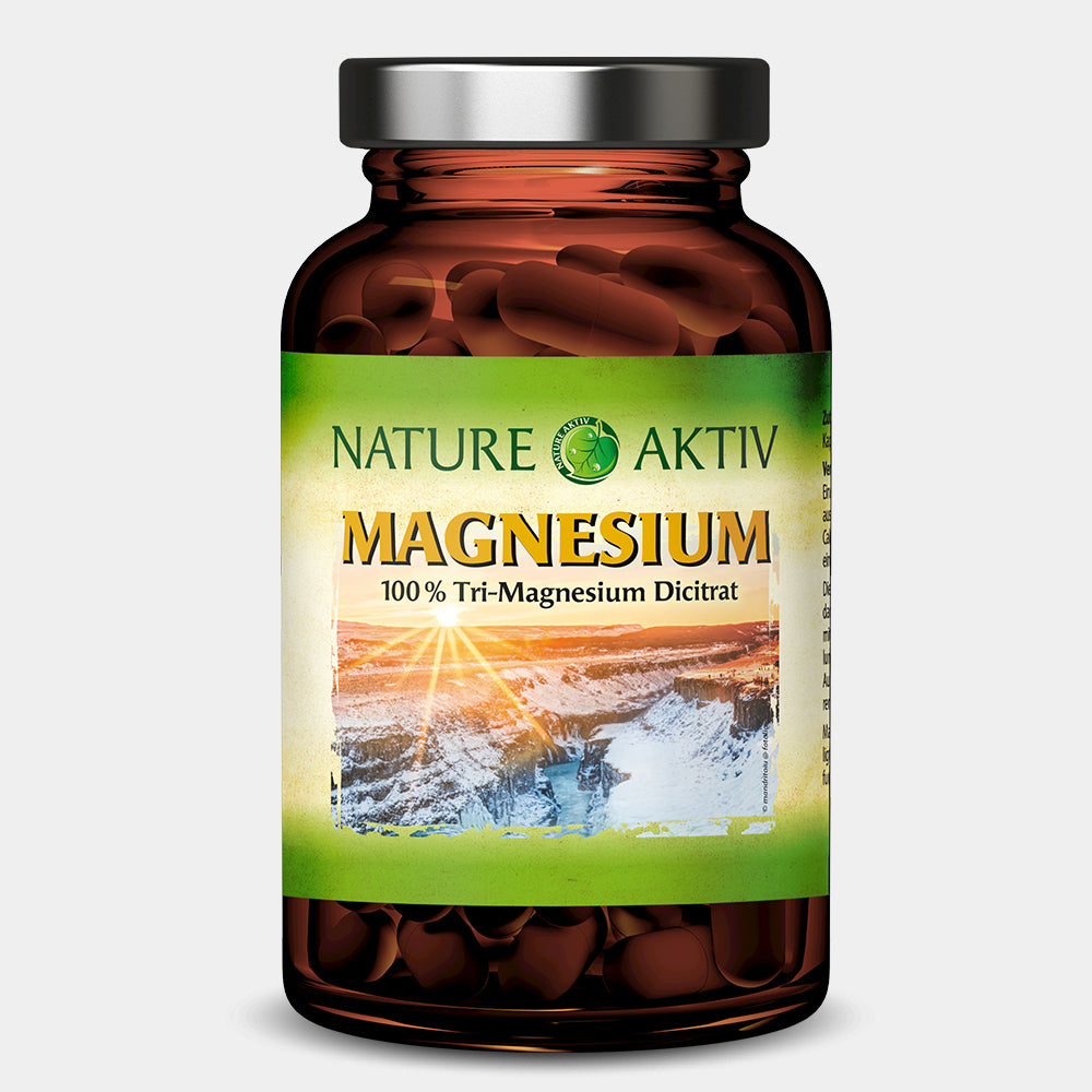 Nature Aktiv Magnesium – Tri-Magnesium Dicitrat – 1 Glas mit 120 Kapseln