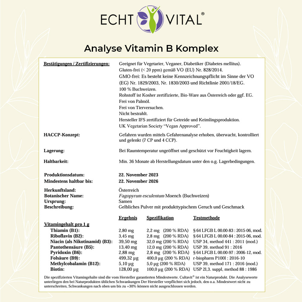 Nature Aktiv Vitamin B Komplex – 1 Glas mit 60 Kapseln